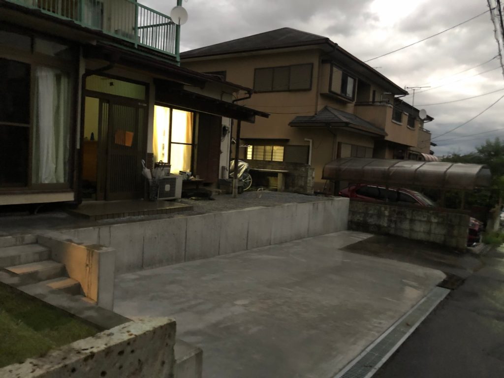 ブロック塀を撤去しました